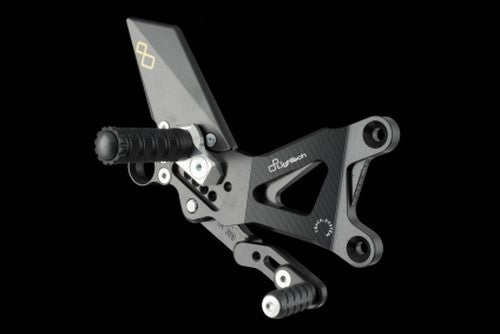 Lightech ADJUSTABLE REAR SETS WITH FOLD UP FOOTPEG YAMAHA R6 (08-16) | FTRYA002W