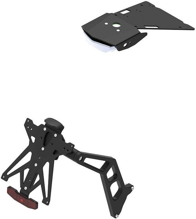 Lightech Black Adjustable License Plate Holder Kit | KTARBM109B3