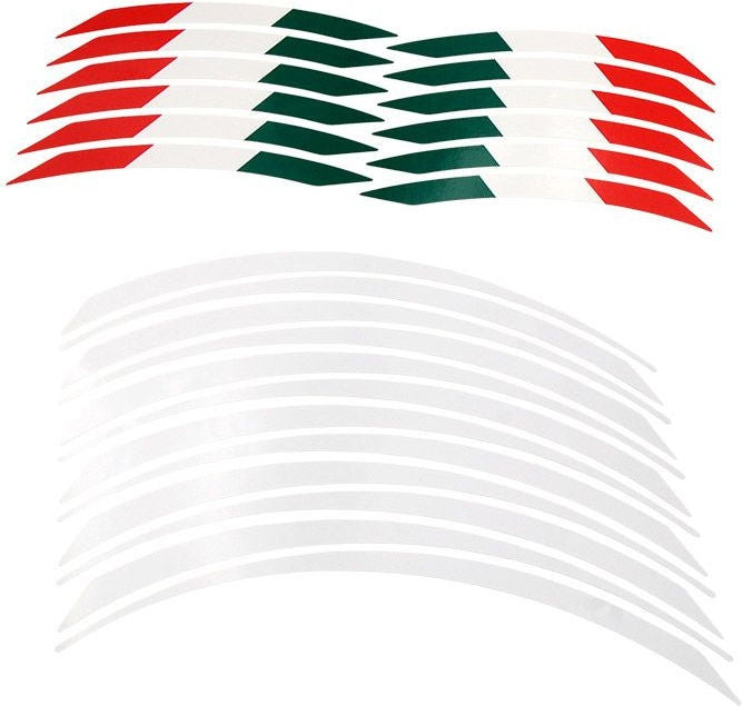 Lightech Wheels Stickers Kit - White/Italian Flag | STK119