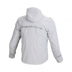 Macna Refuge Mens Textile Jackets - Waterproof Light grey/Red | 1651355-830