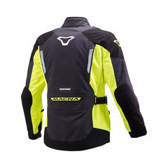Macna Equator Mens Textile Jackets - Waterproof Black/neon yellow | 1653236-870