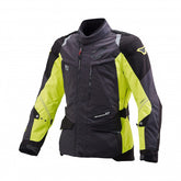 Macna Equator Mens Textile Jackets - Waterproof Black/neon yellow | 1653236-870