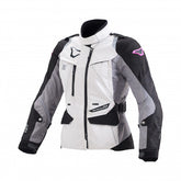 Macna Equator Ladies Women's Textile Jackets - Waterproof Light grey/black | 1653250-881