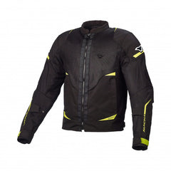Macna Hurracage Mens Textile Summer Jackets Black/Neon yellow | 1653260-170