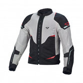 Macna Hurracage Mens Textile Summer Jackets Light grey/Black/Red | 1653260-813