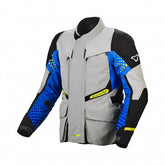 Macna Fusor Mens Textile Jackets - Waterproof L-Grey/Blue/Black | 1653261-851