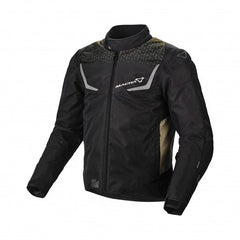 Macna Durago Mens Textile Jackets - Waterproof Black/Olive/Red | 1653265-173
