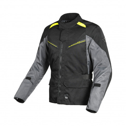 Macna Murano Mens Textile Jackets - Waterproof Black/D-grey/Fluo-yellow | 1653268-187
