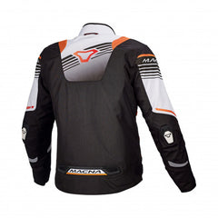 Macna Charger Mens Textile Jackets - Waterproof Black/White/Orange | 1653332-123