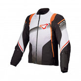 Macna Charger Mens Textile Jackets - Waterproof Black/White/Orange | 1653332-123