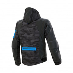 Macna Aytee Mens Textile Jackets - Waterproof Black/dark grey camo/blue | 1653402-185