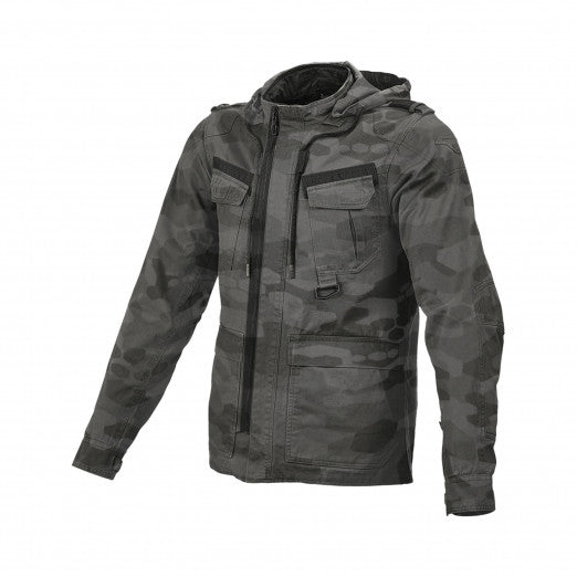 Macna Combat Mens Textile Summer Jackets Black/Grey camo | 1653511-180