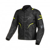 Macna Adept Mens Textile Jackets - Waterproof Black/Grey/Yellow | 1653613-187