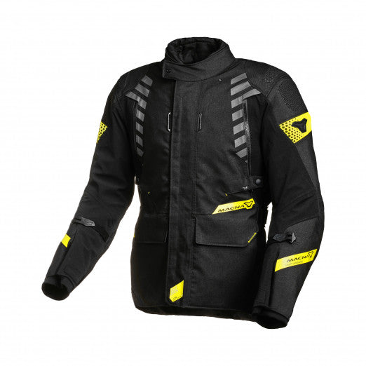 Macna Ultimax Mens Textile Jackets - Waterproof Black/Yellow | 1653614-107