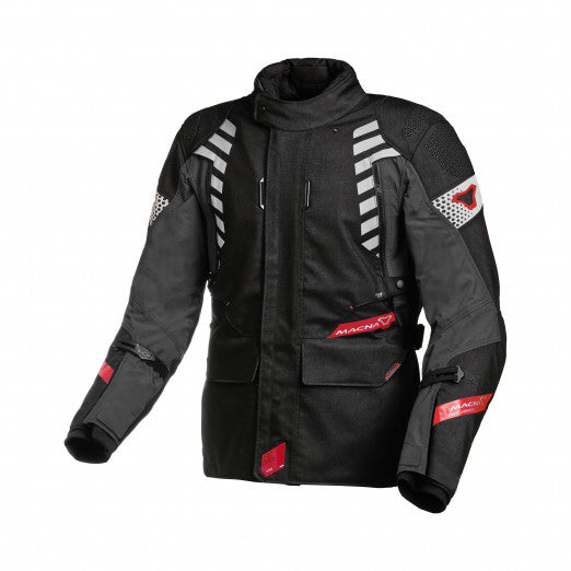 Macna Ultimax Mens Textile Jackets - Waterproof Black/Red | 1653614-183
