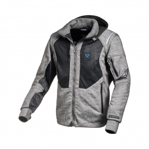 Macna Breeze Mens Textile Summer Jackets Dark grey/Black | 1653615-810