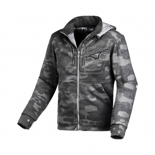 Macna District Mens Textile Summer Jackets Black/Grey camo | 1653657-188