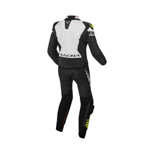 Macna Tracktix 2pc Leather Accessories Black/White/Neon yellow | 1664104-127