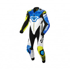 Macna Tracktix 1pc Leather Accessories White/Neon yellow/Blue | 1664205-275