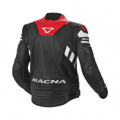 Macna Tracktix Mens Leather Jackets Black/White/Red | 1667577-123