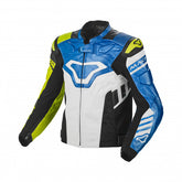 Macna Tracktix Mens Leather Jackets White/Neon yellow/Blue | 1667577-275