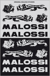 MALOSSI Sticker Sheets Black/Silver x3 | 3314154T