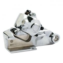 MCS Brake Caliper With Bracket, Rear. Chrome