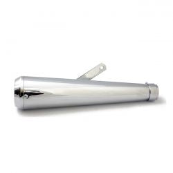 MCS Megaphone Universal Muffler 16.5" Long Chrome With Ta Tip