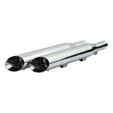 MCS Slash Cut Slip-On Muffler Set 20" Long Chrome