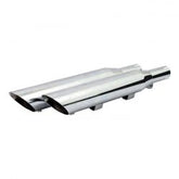MCS Slash Down Slip-On Muffler Set 20" Long Chrome