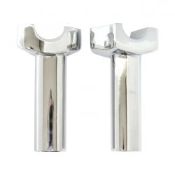MCS OEM Type Style Risers, Threaded. 4.5" Rise. Chrome