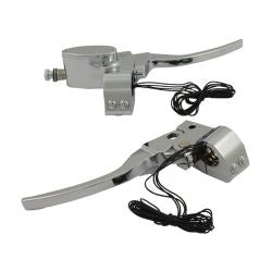 MCS Custom Handlebar Control Kit Mech. Clutch. Chrome
