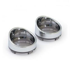 MCS Turn Signal Lens Set With Visor. Light Smoke Lens