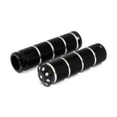 MCS Throttle Grip Set Bomber. Knurled. Black Cm