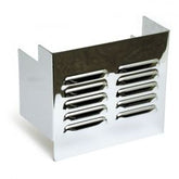 MCS Battery Side Cover, Louvered. Chrome