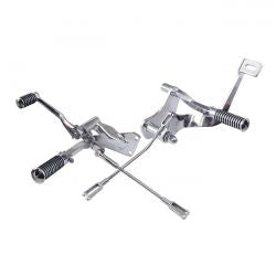 MCS Evo XL Forward Control Kit. O-Ring Pegs. Chrome