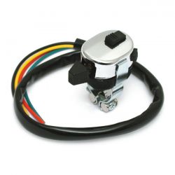 MCS Custom Handlebar Switch, Off/Hi/Low, Horn/Start. Chrome