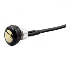 MCS Smooth Push Button Switch. Two-Tone Black/Brass