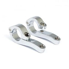 MCS Engine Guard Clamp Set, For Spotlamps. Long. Chrome