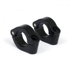 MCS Engine Guard Clamp Set, For Spotlamps. Short. Black