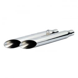 MCS Slash Cut Slip-On Muffler Set 18-1/2" Long Chrome