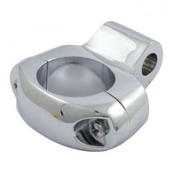 MCS Universal 1" Mirror Clamp, 5/16" Mount Hole. Chrome