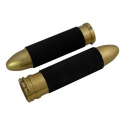 MCS Handlebar Grip Set, Bullet. Gold