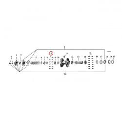 MCS Pinion Shaft (Right Side) Crankcase/Wheel Rollers, +.0008"