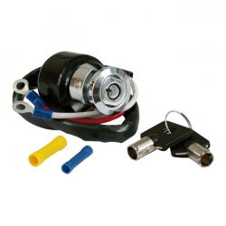 MCS Dyna Style Ignition Switch, Round Key, 2-Wire. Chrome