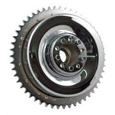 MCS 37-57 B.T. Rear Brake Drum & Sprocket. Chrome