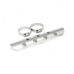 MCS Universal Bullet Hole Heat Shield 10" Long Chrome
