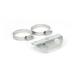 MCS Universal Bullet Hole Heat Shield 4" Long Chrome
