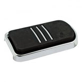 MCS Brake Pedal Pad, Tri-Rail. Chrome