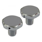 MCS 41mm Fork Tube Cap Bolts. Chrome